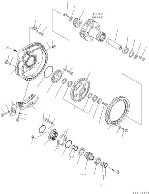 198-27-00541 198-27-00540 Για μπουλντόζερ Komatsu D475A-5 D475A-5A Ταξιδιωτική συναρμολόγηση Τελικός κινητήρας