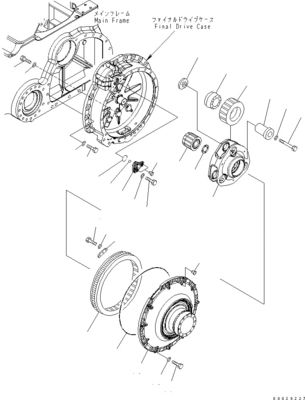 154-27-00432 154-27-00431 154-27-00430 Για την Komatsu Βουλντόζερ D85EX-15 Ταξιδιωτική συναρμολόγηση Τελική κίνηση Ταξιδιωτικός κινητήρας
