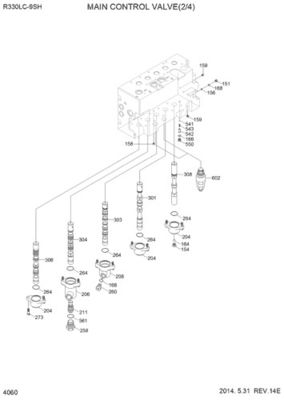 31N9-17000P 31Q9-17001P 31Q9-17002P Για την Hyundai Excavator R330LC-9S R330LC-9SH Υδραυλική Κύρια Βαλβίδα Ελέγχου κατασκευαστικών μηχανημάτων