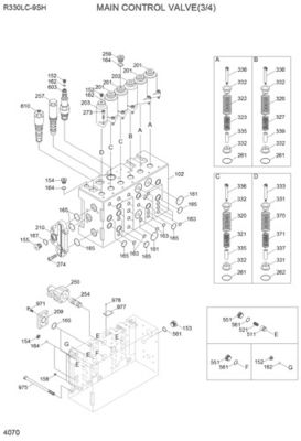 31N9-17000P 31Q9-17001P 31Q9-17002P Για την Hyundai Excavator R330LC-9S R330LC-9SH Υδραυλική Κύρια Βαλβίδα Ελέγχου κατασκευαστικών μηχανημάτων