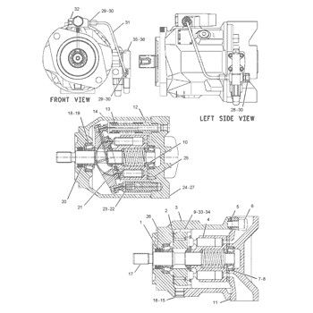 1052156 CA1052156 105-2156 Για την κατηγορία CAT 416C 426C 428C Υδραυλική κύρια αντλία