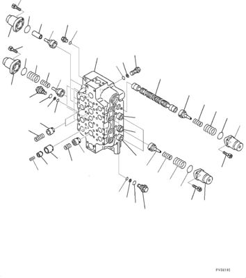 PC1250LC-8 PC1250-8 PC1250SP-8 PC1250-8R Εκσκαφέας Υδραυλική Κύρια Βαλβίδα Ελέγχου NO.3 Μέρη κατασκευαστικών μηχανημάτων