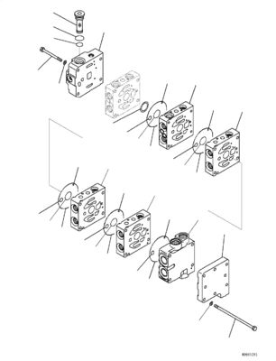 7231413300 Κύρια βαλβίδα ελέγχου για την Komatsu D39EX-22 D39PX-22 D31EX-22 D31PX-22 D37EX-22 BULLDOZERS Μέρη μεταπώλησης