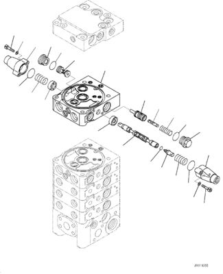 723-25-11400 723-24-11800 Για την Komatsu D61EX-23 D61PX-23 D61PXI-23 BULLDOZERS Υδραυλική Κύρια Βαλβίδα Ελέγχου κατασκευαστικών μηχανημάτων