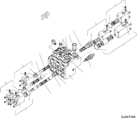 42W-64-33021 42W-64-33020 Για την Komatsu WA100M-6 WA90-6 ΤΕΛΑΣΤΕΡΕΣ ΤΟΥΝΟΥΡΧΩΝ Υδραυλική Κύρια Βαλβίδα Ελέγχου κατασκευαστικών μηχανημάτων
