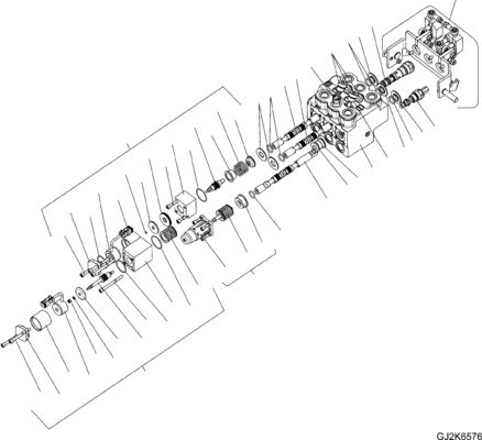 42T-64-33120 42T-64-23100 42T-64-23110 Για την Komatsu WA65-6 ΠΑΡΑΓΜΑΤΙΚΟΥΣ ΠΑΡΑΓΜΑΤΙΚΟΥΣ Υδραυλικές κυριότερες βαλβίδες ελέγχου κατασκευαστικών μηχανημάτων Μέρη μεταχειριστικών μηχανημάτων Υψηλής ποιότητας πρωτότυπο