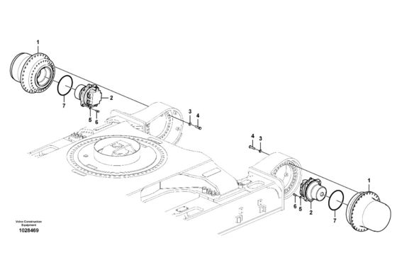 VOE14681190 VOE14666233 Για το VOLVO EC700C EC700CHR EC750D EC750E Μέρη σκάφους Ταξιδιωτική συναρμολόγηση Τελική κίνηση Ταξιδιωτικός κινητήρας Ταξιδιωτικό κιβώτιο μετάδοσης