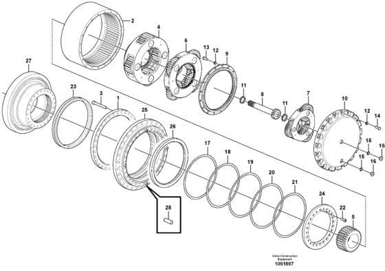 VOE14681190 VOE14666233 Για το VOLVO EC700C EC700CHR EC750D EC750E Μέρη σκάφους Ταξιδιωτική συναρμολόγηση Τελική κίνηση Ταξιδιωτικός κινητήρας Ταξιδιωτικό κιβώτιο μετάδοσης
